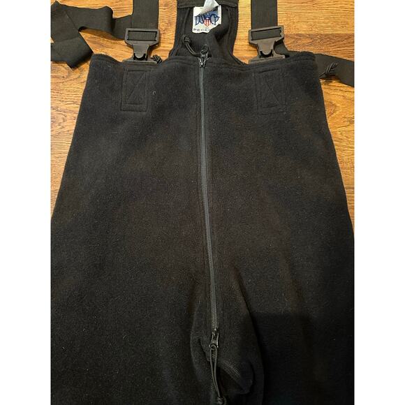 Peckham Men's Polartec Fleece Bib Pants Black Size Medium Long Winter Activewear - Picture 4 of 10